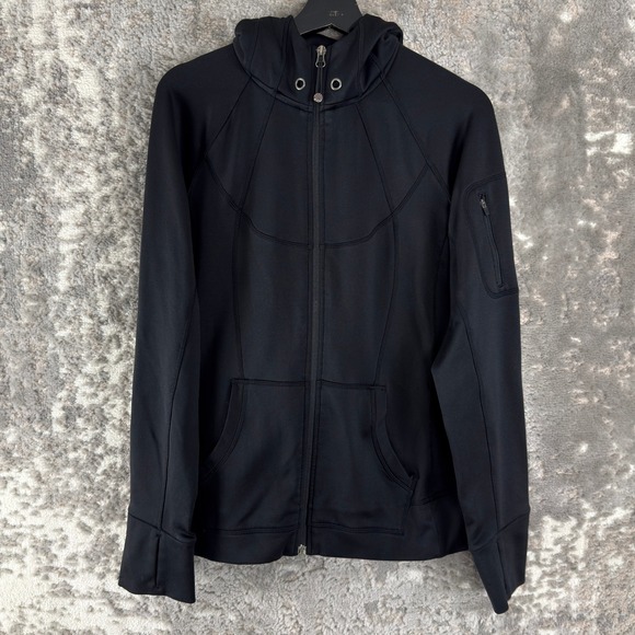 Athleta Tops - Athleta Size XL Full Zip Activewear Hoodie Jacket Black Long Sleeve Women